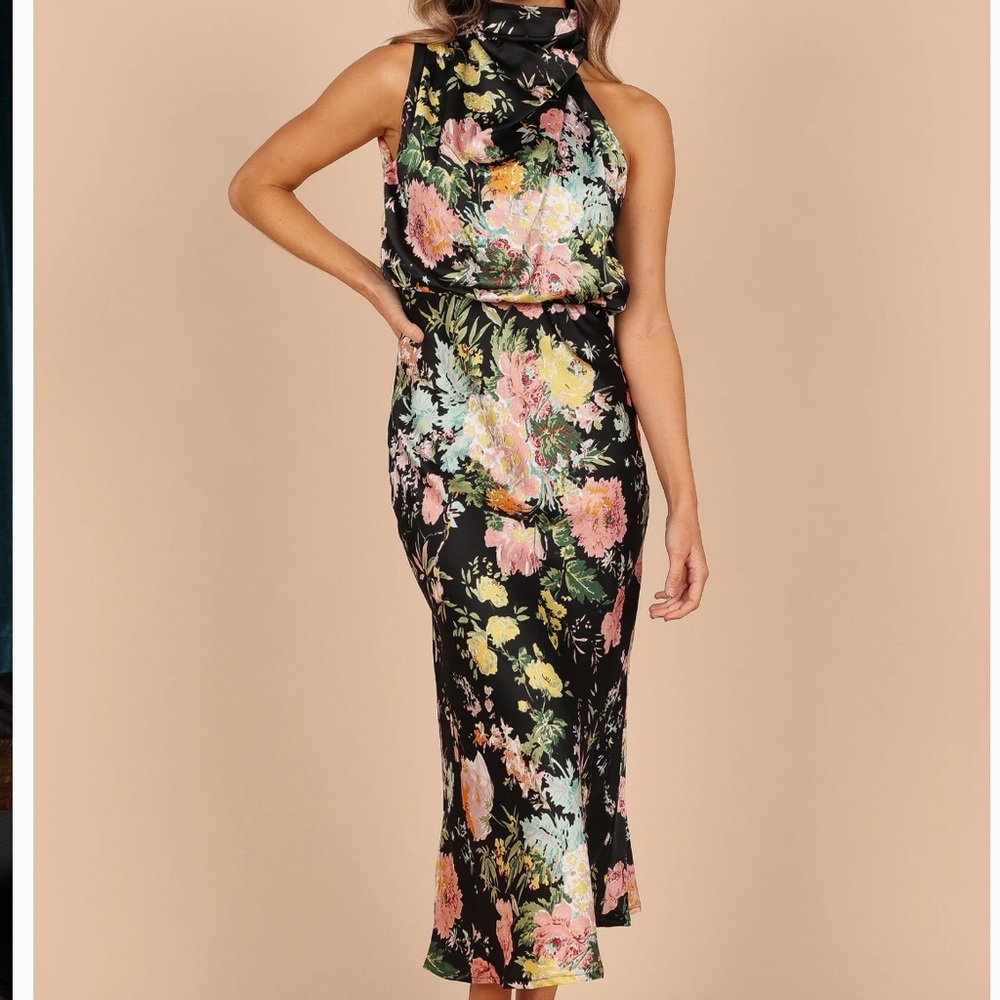 Petal & Pup Anabelle Halter Neck Midi Dress - Picture 2 of 5